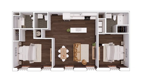 B2.1 Floor Plan at The Mill at Prattville, Alabama